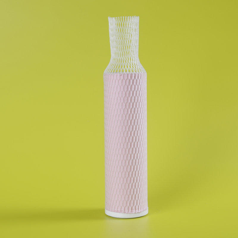 Elastic White PE Plastic Mesh Protector Glass Wine Bottle Mesh