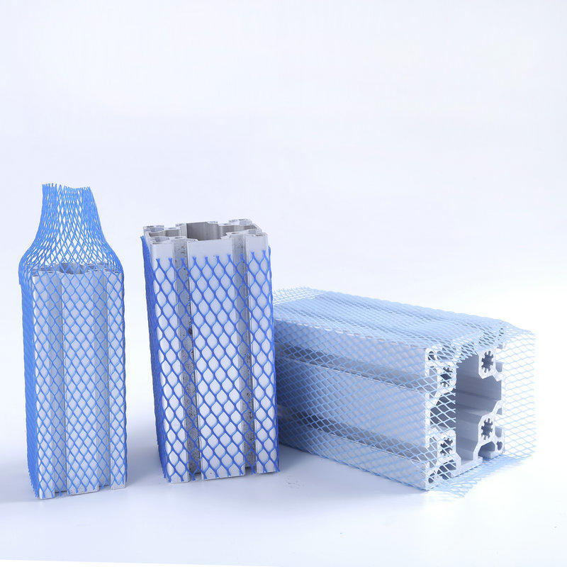 PE Plastic Expanding Packing Protective Tubular Plastic Mesh Sleeves Net For Auto Crankshafts
